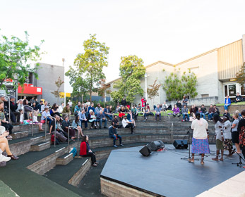 Photo of an outdoor music performance at the WAAPA Amphitheatre.