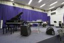 the stage of the jazz studio