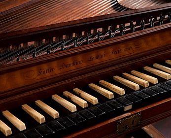 Historic piano keys.